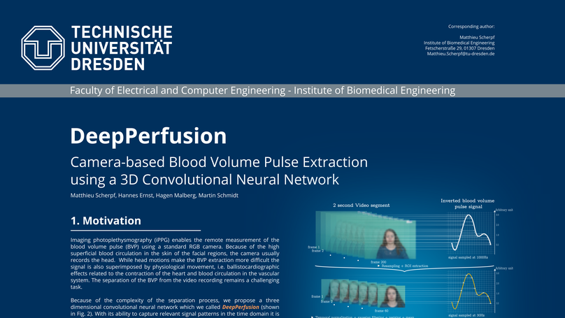 DeepPerfusion: Camera-based Blood Volume Pulse Extraction Using a 3D Convolutional Neural Network